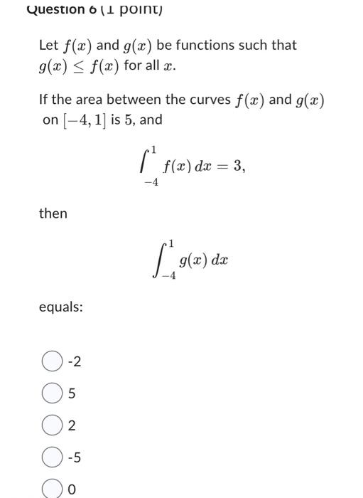 Solved Let F X And G X Be Functions Such That G X ≤f X