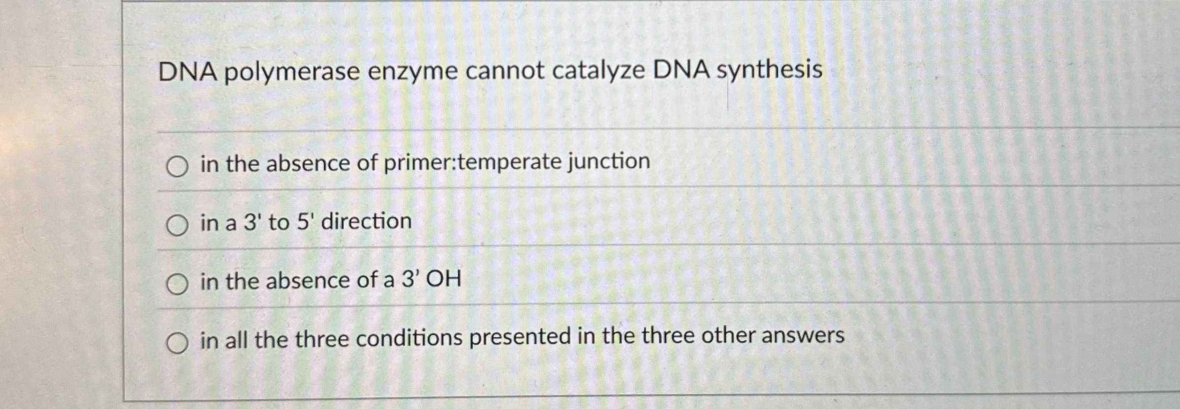 Solved DNA polymerase enzyme cannot catalyze DNA synthesisin