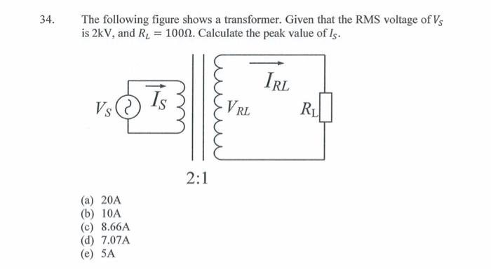 Solved The Following Figure Shows A Transformer. Given That | Chegg.com