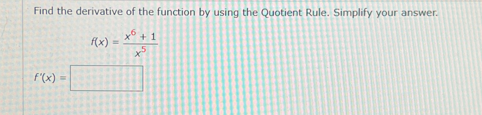 Solved Find the derivative of the function by using the | Chegg.com