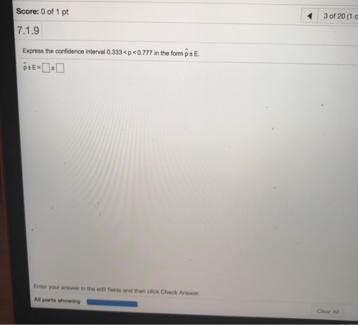 Solved Score: 0 of 1 pt 3 of 20 (1 7.1.9 Express the | Chegg.com