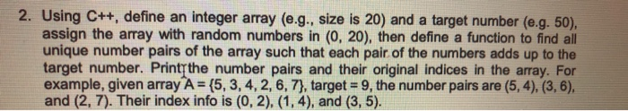 Solved 2. Using C++, define an integer array (e.g., size is | Chegg.com