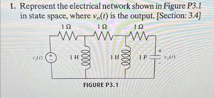 Solved 1. Represent the electrical network shown in Figure | Chegg.com
