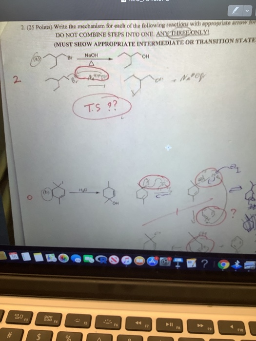 Solved 2. (25 Points) Write the mechanism for each of the | Chegg.com