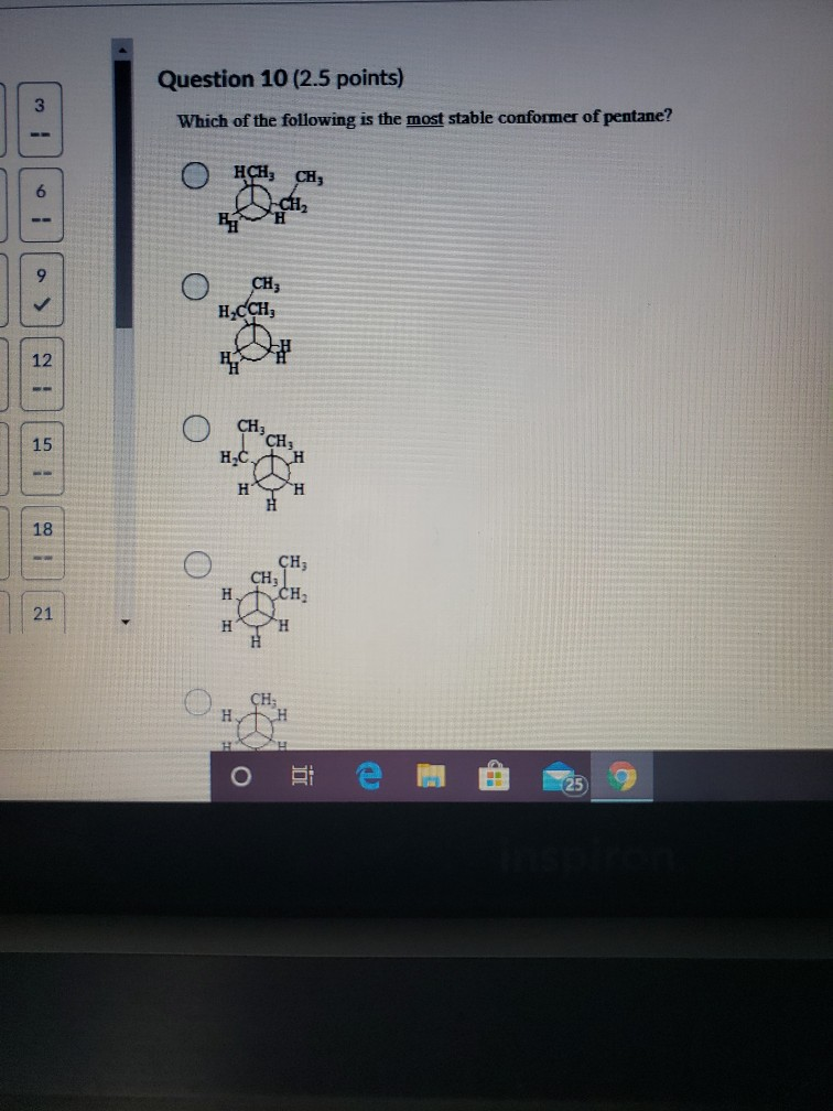 Solved Question 10 (2.5 points) Which of the following is | Chegg.com