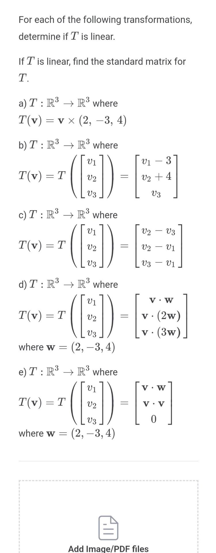 Solved For each of the following transformations, determine | Chegg.com