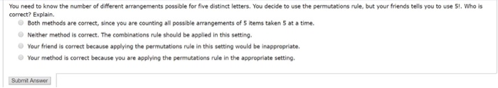 Solved You need to know the number of different arrangements | Chegg.com