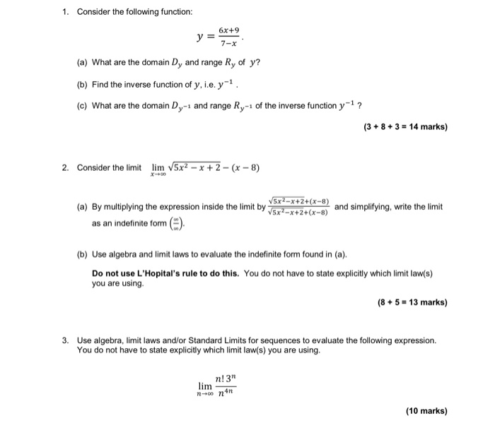 what is the domain of the function y √ x 6 7