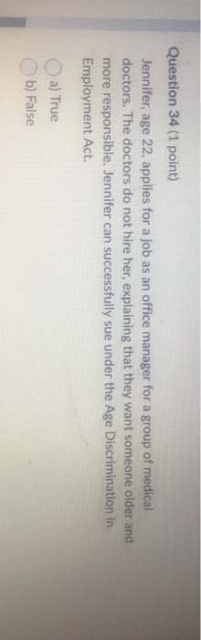 Solved Question 3 (1 point) The Civil Rights Act of 1964 has | Chegg.com