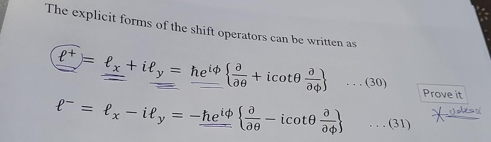 Solved The explicit forms of the shift operators can be | Chegg.com