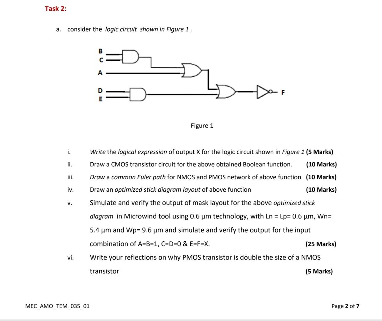 Solved Task 2: a. consider the logic circuit shown in Figure | Chegg.com