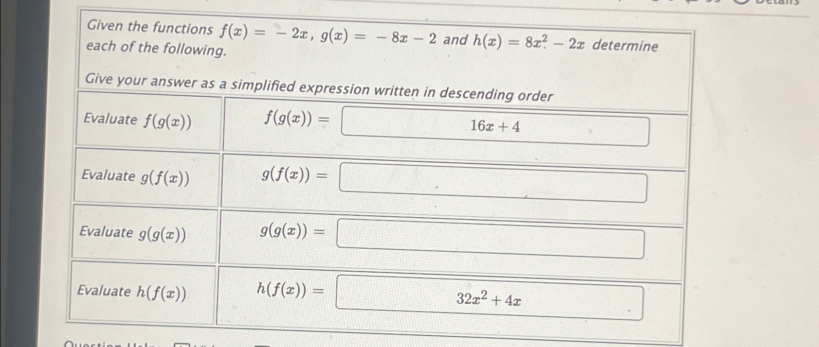 solved-given-the-functions-f-x-2x-g-x-8x-2-and-chegg