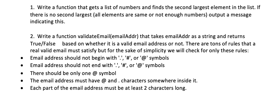 Solved 1. ﻿Write a function that gets a list of numbers and | Chegg.com