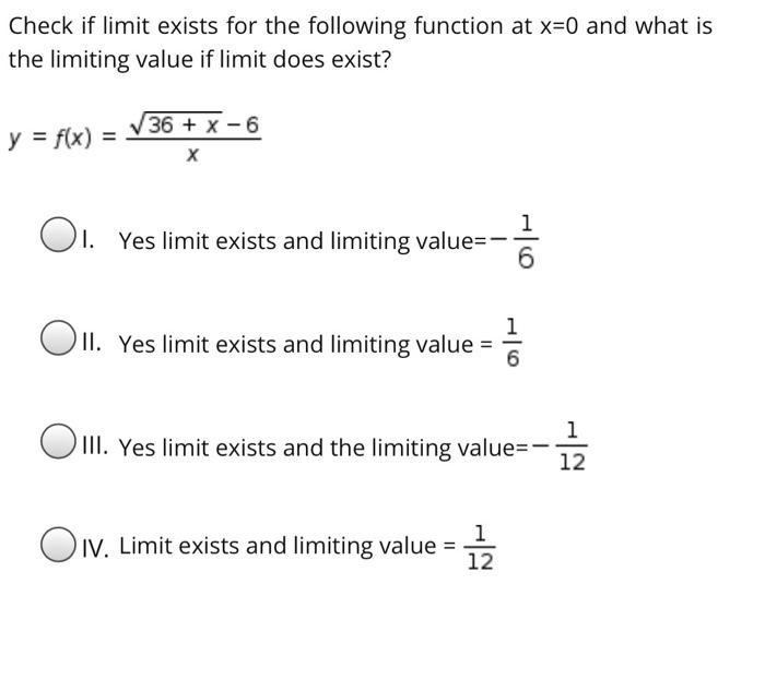 Solved Check if limit exists for the following function at | Chegg.com