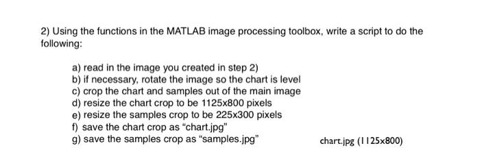 Solved I can't figure out the syntax on Matlab to crop an | Chegg.com