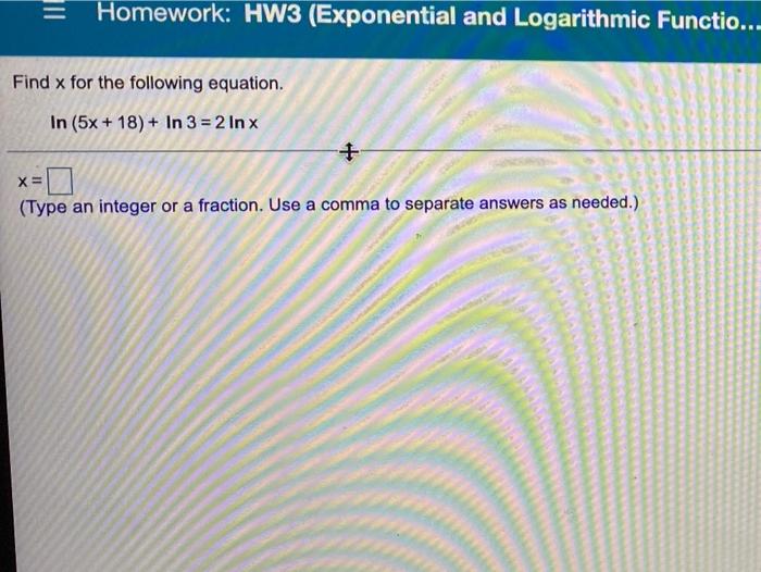 Find x homework picture