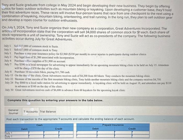 Solved Tony and Suzie graduate from college in May 2024 and | Chegg.com