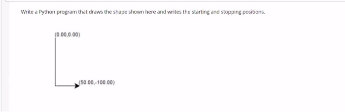Solved Write a Python program that draws the shape shown | Chegg.com