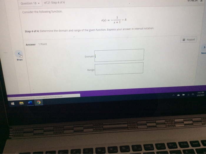 Solved Consider the following function Step 1 of 2: Graph | Chegg.com