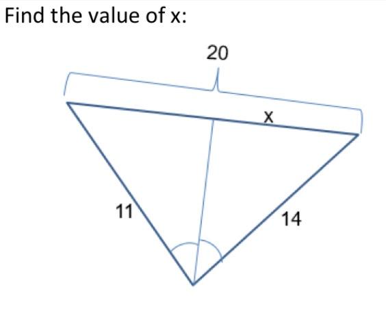 Solved Find the value of x : | Chegg.com