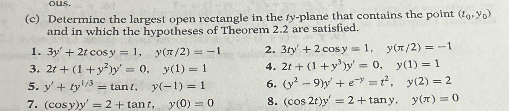 Solved ous.\\n(c) Determine the largest open rectangle in | Chegg.com
