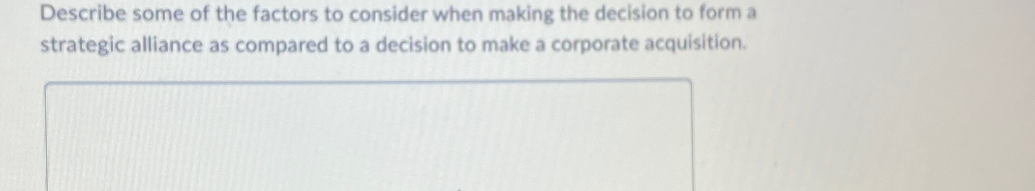 Solved Describe some of the factors to consider when making | Chegg.com