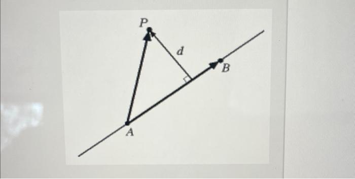 Solved The distance d of a point P to the line through | Chegg.com