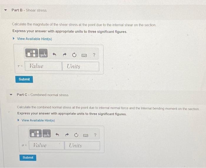 Solved Calculate the magnitude of the shear stress at the | Chegg.com