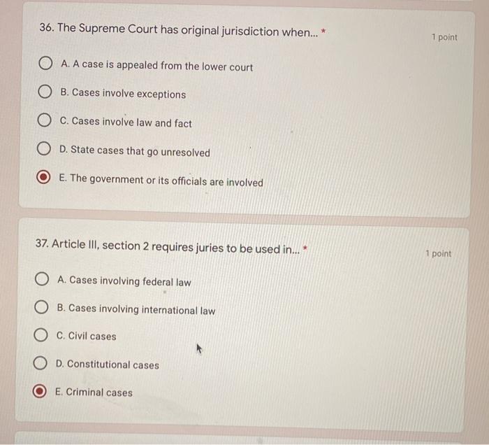 What kind of cases does the supreme court 2024 have original jurisdiction