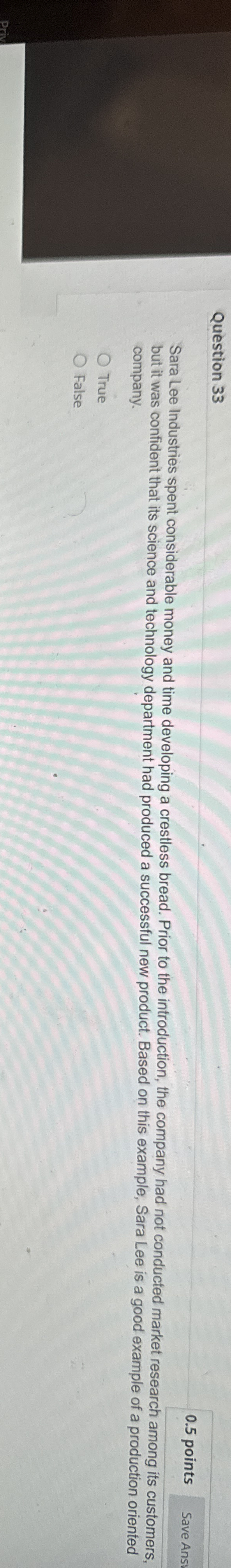 Solved Question 33Sara Lee Industries spent considerable