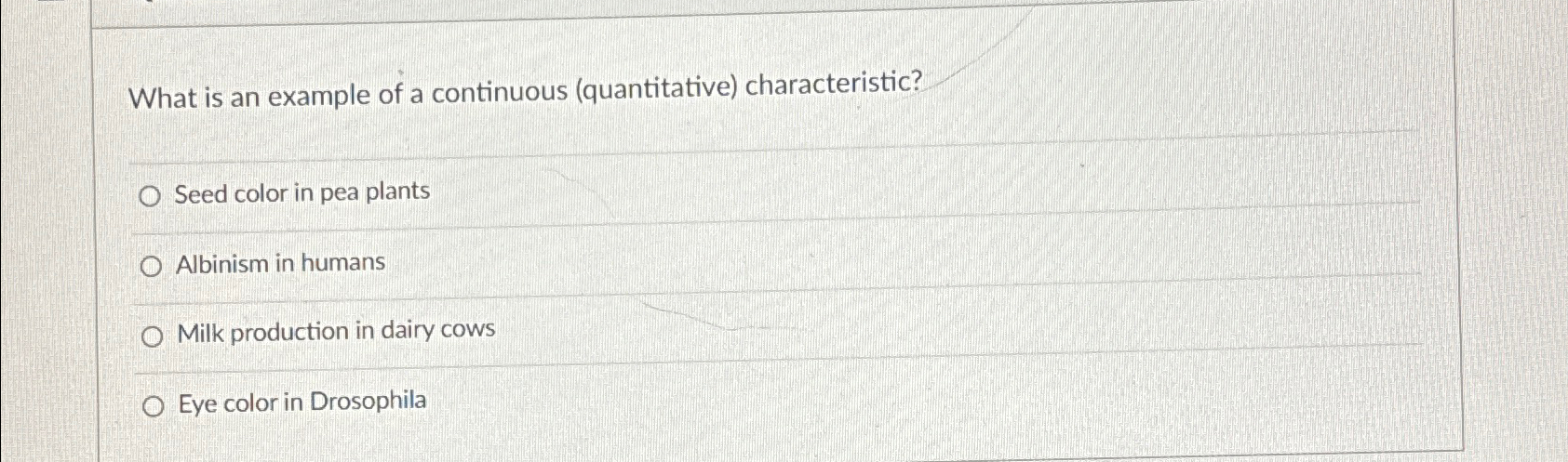 What is an example of a continuous (quantitative) | Chegg.com