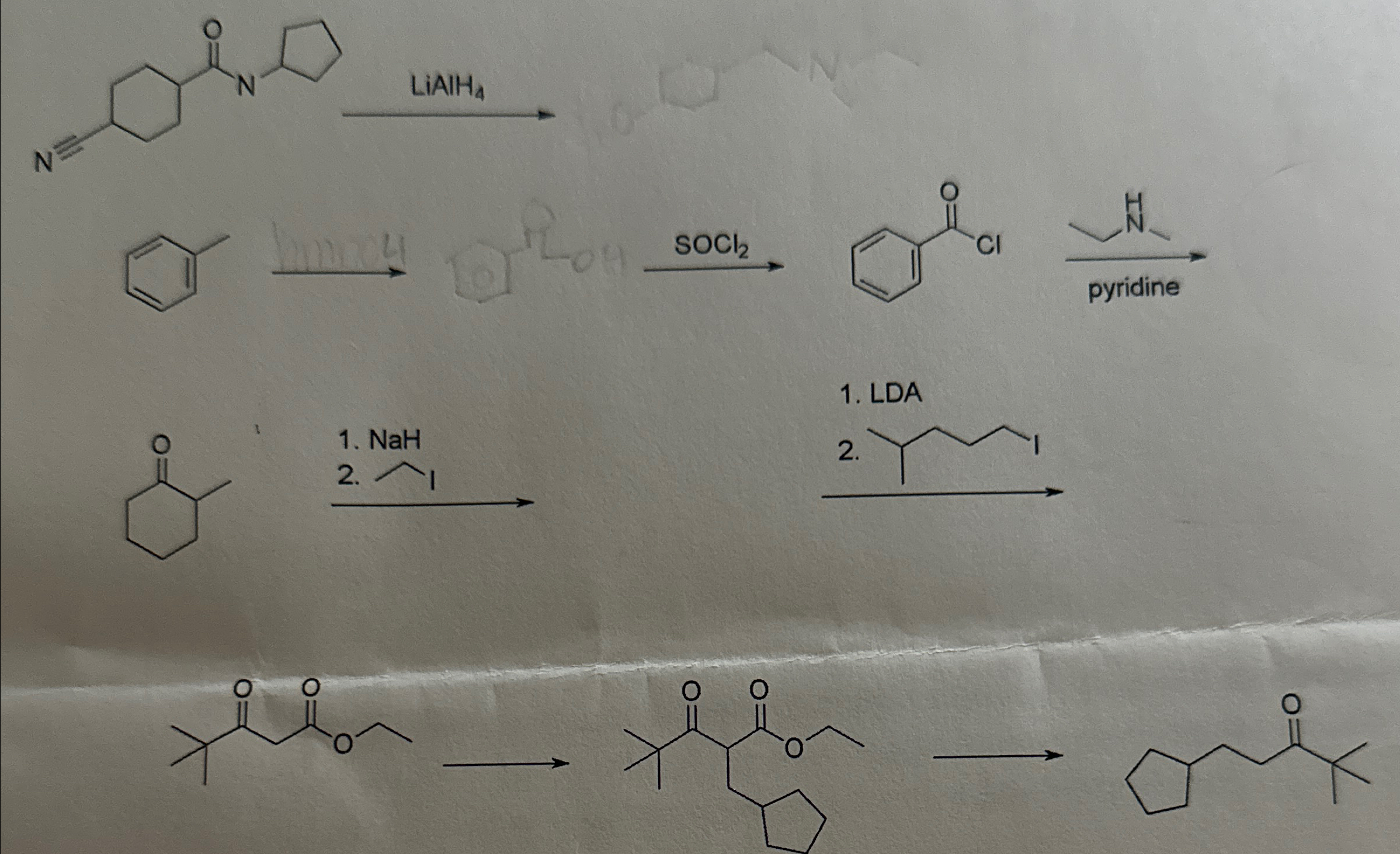 Solved Write the starting compounds and the missing reagents | Chegg.com
