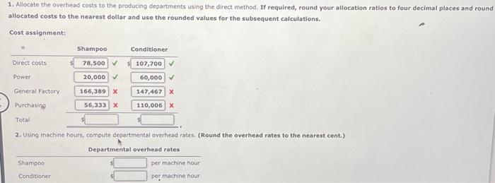 Solved Direct Method and Overhead Rates Dasmine Company | Chegg.com