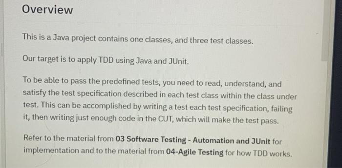 Solved This is a Java project contains one classes, and | Chegg.com