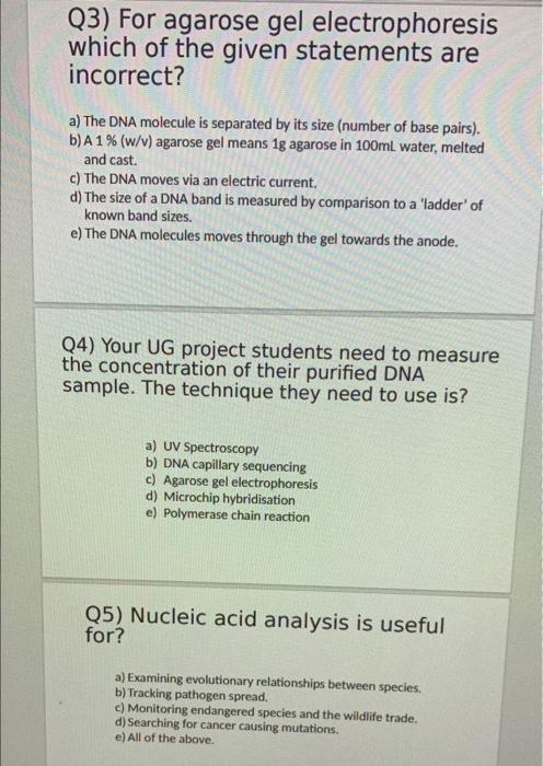 Solved Q1) Which Of The Following Statements Is Incorrect? | Chegg.com