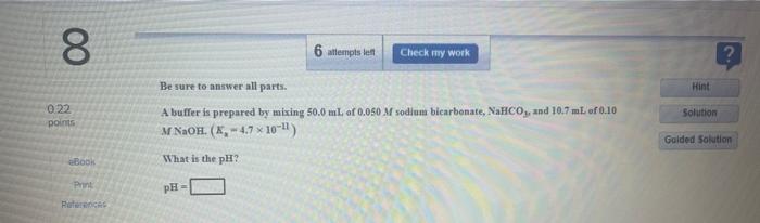 Solved Be Sure To Answer All Parts. A Buffer Is Prepared By | Chegg.com