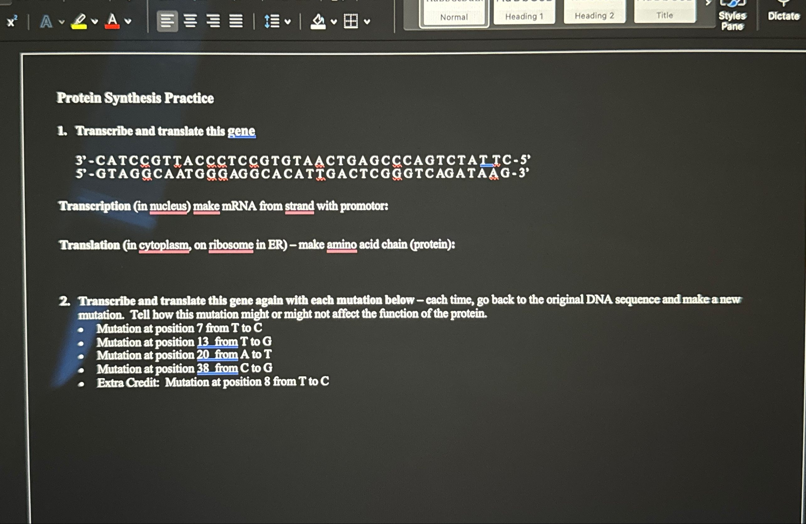 Solved Slove the problems in the photos.Protein Synthesis | Chegg.com