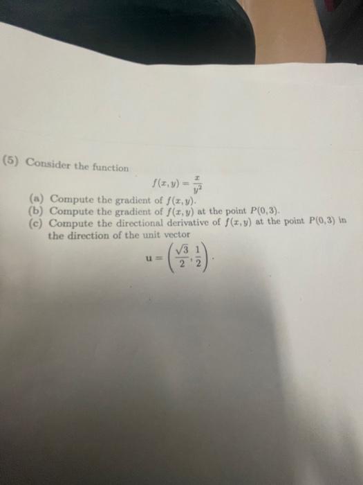 Solved Consider The Function F X Y Y2x A Compute The