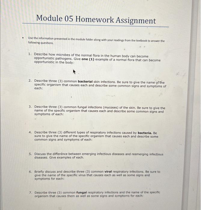 Solved Module 04 Homework Assignment - Use the information | Chegg.com
