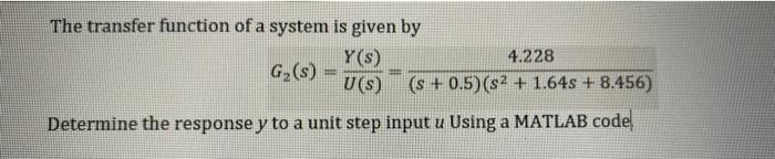 Solved The transfer function of a system is given by | Chegg.com