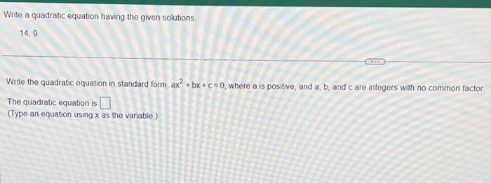 Solved Write in standard form the equation of the ellipse | Chegg.com