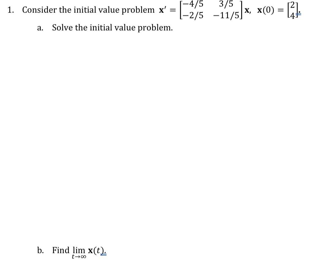 Solved Consider The Initial Value Problem 2236