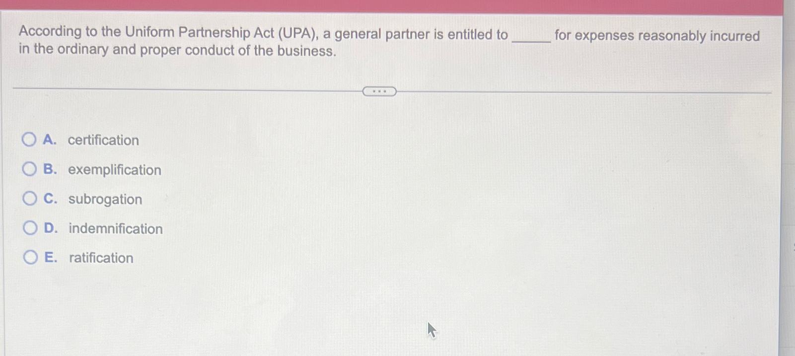 Solved According to the Uniform Partnership Act (UPA), ﻿a