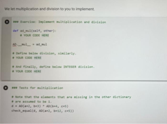 Solved We let multiplication and division to you to | Chegg.com