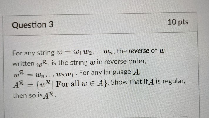Solved Question 1 20 pts For each of the following languages | Chegg.com