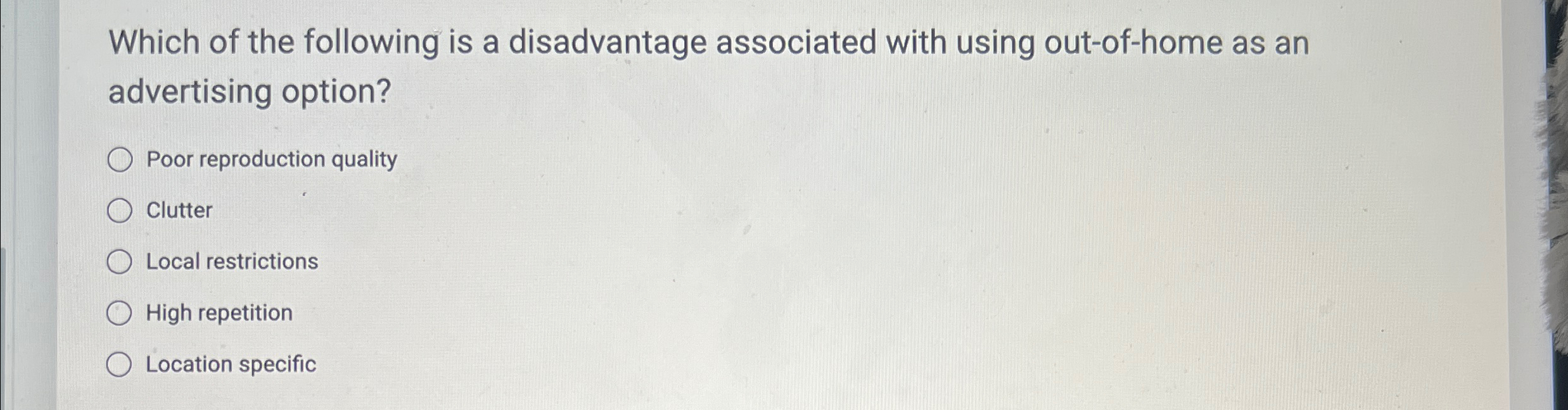 Solved Which of the following is a disadvantage associated | Chegg.com