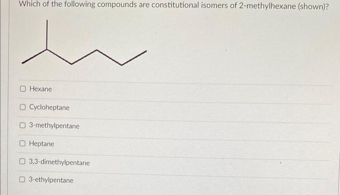 Solved Which of the following compounds are constitutional | Chegg.com