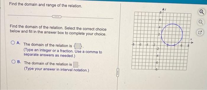 Solved Find the domain and range of the relation. Find the | Chegg.com