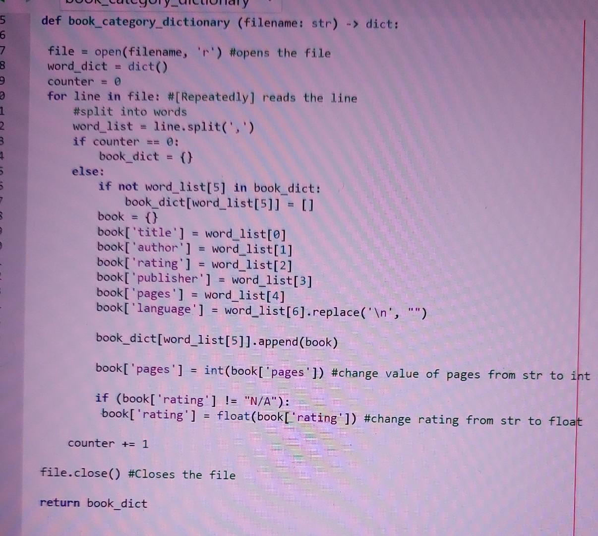 core python - module 20 - problem solving | pdf |... Solved Function 4: get_books_by_rate Use the function design | Chegg.com