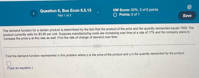 Solved The demand function for a certain product is | Chegg.com